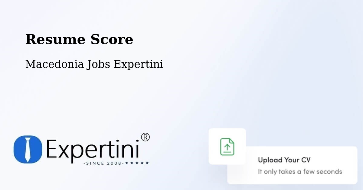 Resume Score & Job Description Match Tool – Nerašte - Macedonia Jobs Expertini